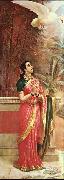 Raja Ravi Varma Swan messenger oil painting